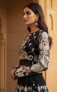 Threads and Motifs | Formal Outfits | Blouse With Lehenga by Threads and Motifs - Designer Dress  - Type : Ladies Clothes - Available at Libayah - 100% Original 