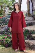 Saad Shaikh | Ease Fall Edit 26 | Merlot by Saad Shaikh - Designer Dress  - Type : Ladies Clothes - Available at Libayah - 100% Original 