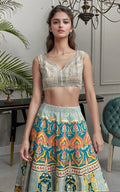 Threads and Motifs | Formal Dresses 25 | Embroidered Blouse With Printed Lehenga And Dupatta by Threads and Motifs - Designer Dress  - Type : Ladies Clothes - Available at Libayah - 100% Original 