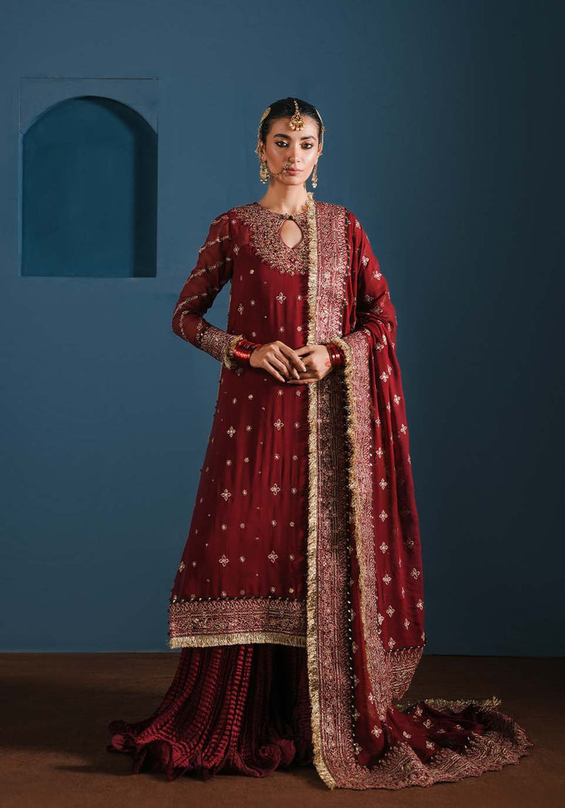 Zarqash | Lakhnawi Festive Chiffon 24 |  ZQL 001 A GULRUKH by Zarqash - Designer Dress - Type: Ladies Clothes - Available at Libayah - 100% Original