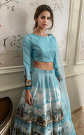 Threads and Motifs | Formal Dresses 25 | Printed Blouse With Printed Lehenga And Dupatta by Threads and Motifs - Designer Dress  - Type : Ladies Clothes - Available at Libayah - 100% Original 