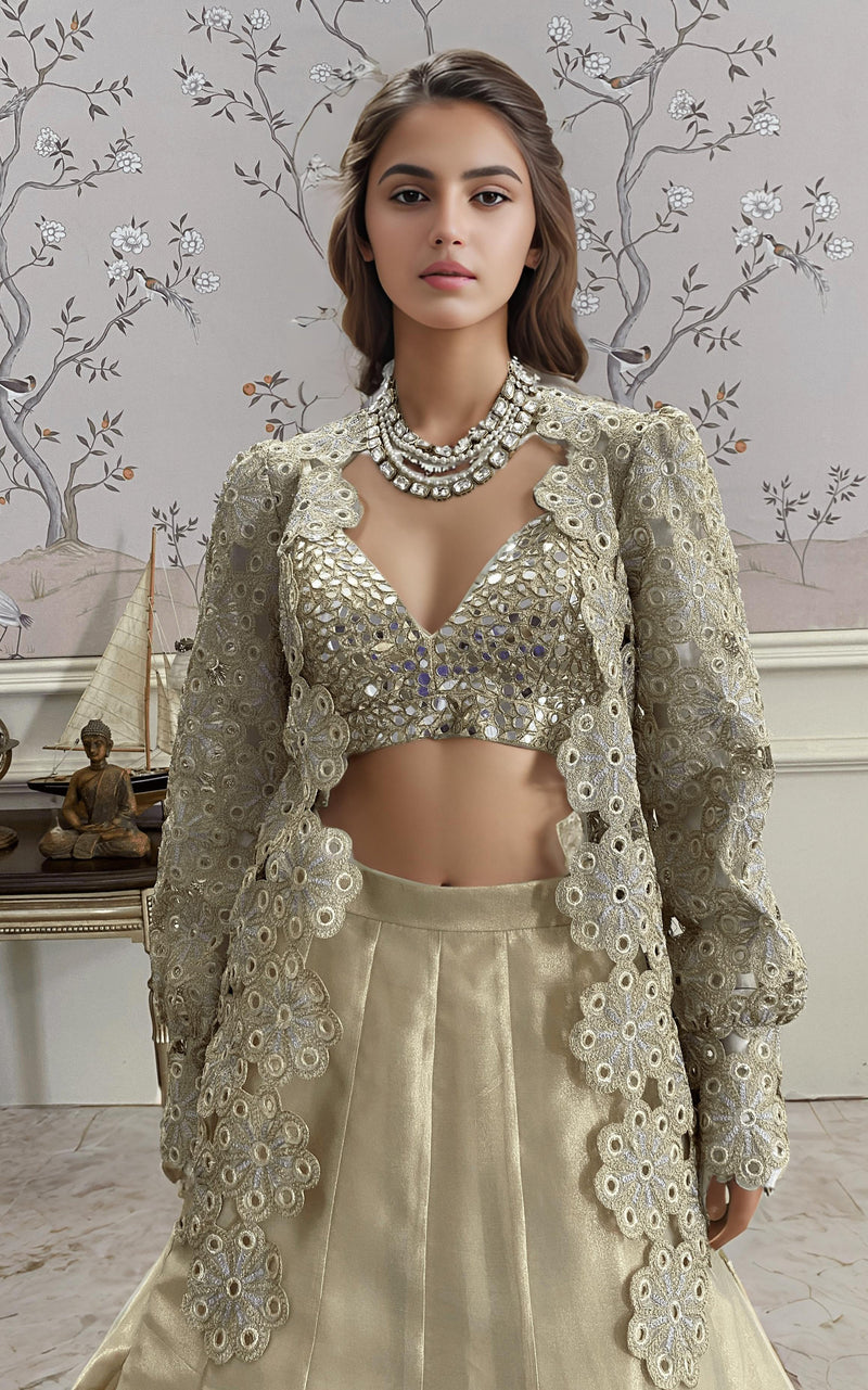 Threads and Motifs | Formal Dresses 25 | EMBRIODERED JACKET WITH BLOUSE AND SKIRT by Threads and Motifs - Designer Dress  - Type : Ladies Clothes - Available at Libayah - 100% Original 