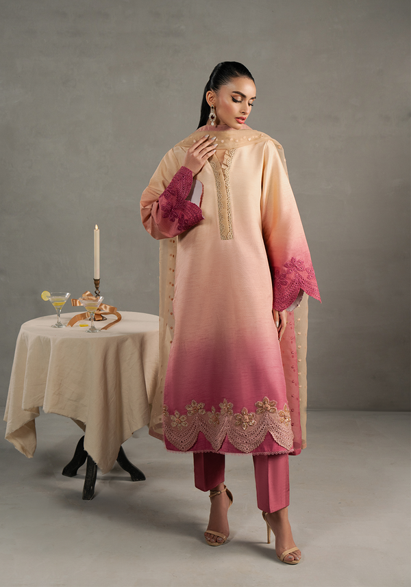 Zarqash | Silk Edit | ZQS 002 Rosèa by Zarqash - Designer Dress - Type: Ladies Clothes - Available at Libayah - 100% Original