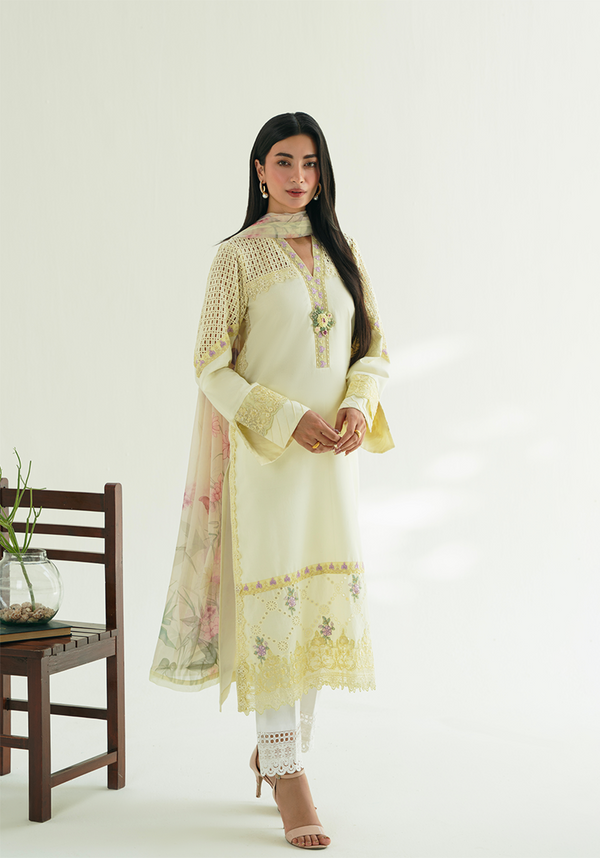 Zarqash | Whispers of Summer |BUTTER BLOOM - Designer Dress - Type : Ladies Clothes - Available at Libayah - 100% Original