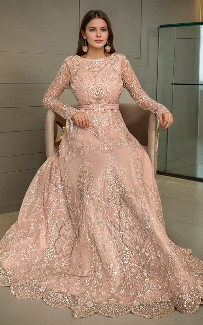 Threads and Motifs | Formal Dresses 25 | Net Embroidered Maxi by Threads and Motifs - Designer Dress  - Type : Ladies Clothes - Available at Libayah - 100% Original 
