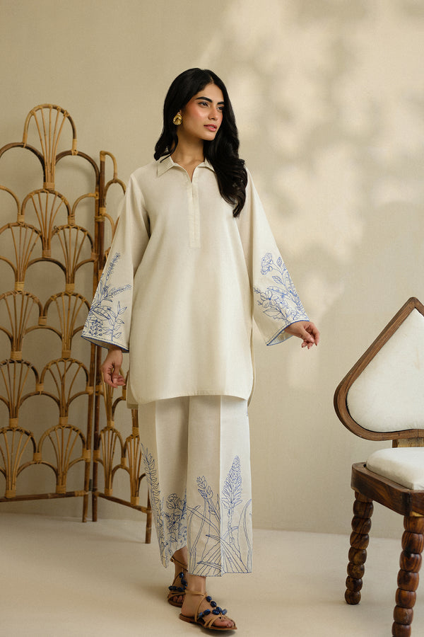 Sahar | Pre Essential Emb Edit | Camellia Pearl by Sahar - Designer Dress  - Type : Ladies Clothes - Available at Libayah - 100% Original 