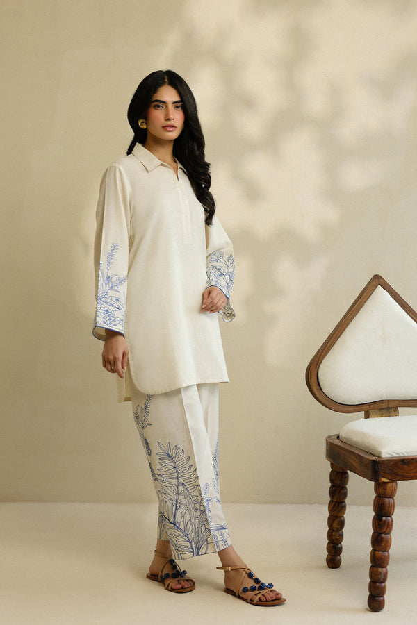 Sahar | Pre Essential Emb Edit | Camellia Pearl by Sahar - Designer Dress  - Type : Ladies Clothes - Available at Libayah - 100% Original 