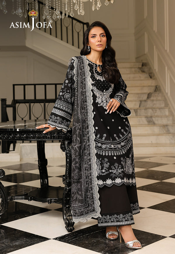 Asim Jofa | Summer Rhapsody | AJMCH-06 EMBROIDERED LAWN by Asim Jofa - Designer Dress  - Type : Ladies Clothes - Available at Libayah - 100% Original 
