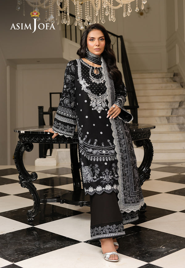 Asim Jofa | Summer Rhapsody | AJMCH-06 EMBROIDERED LAWN by Asim Jofa - Designer Dress  - Type : Ladies Clothes - Available at Libayah - 100% Original 