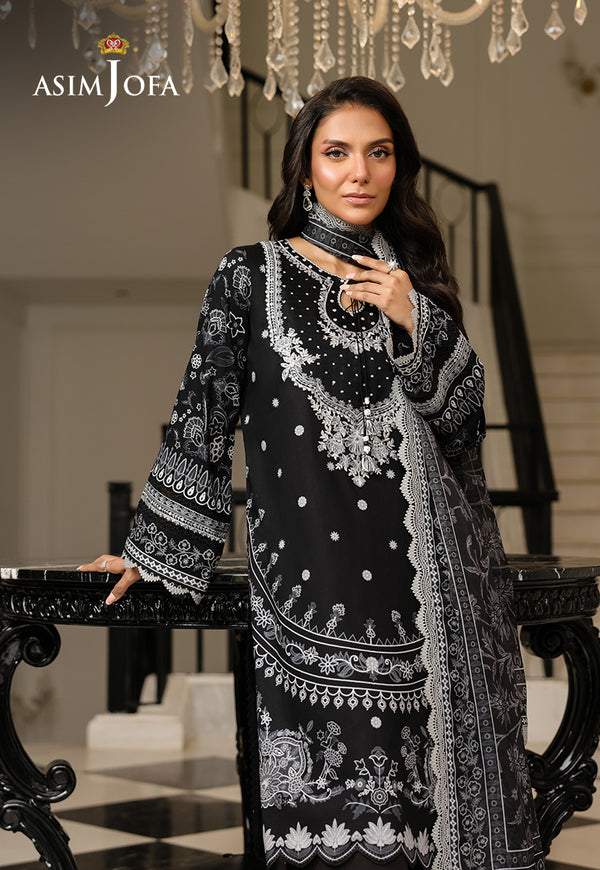 Asim Jofa | Summer Rhapsody | AJMCH-06 EMBROIDERED LAWN by Asim Jofa - Designer Dress  - Type : Ladies Clothes - Available at Libayah - 100% Original 