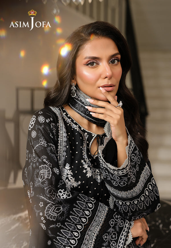 Asim Jofa | Summer Rhapsody | AJMCH-06 EMBROIDERED LAWN by Asim Jofa - Designer Dress  - Type : Ladies Clothes - Available at Libayah - 100% Original 