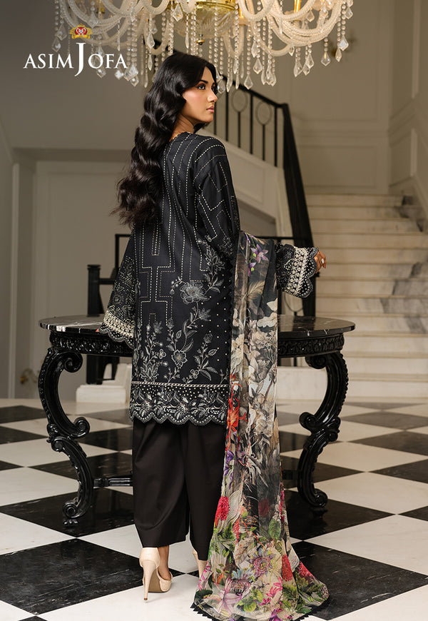 Asim Jofa | Summer Rhapsody | AJMCH-12 EMBROIDERED LAWN by Asim Jofa - Designer Dress  - Type : Ladies Clothes - Available at Libayah - 100% Original 