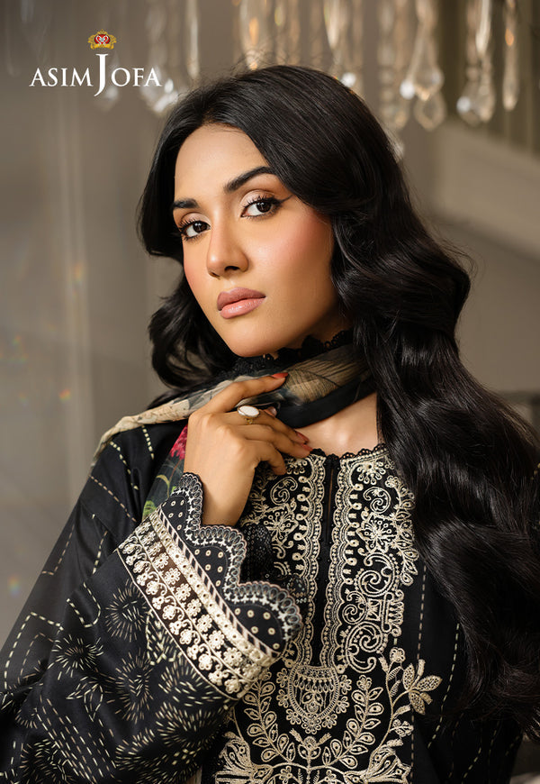 Asim Jofa | Summer Rhapsody | AJMCH-12 EMBROIDERED LAWN by Asim Jofa - Designer Dress  - Type : Ladies Clothes - Available at Libayah - 100% Original 