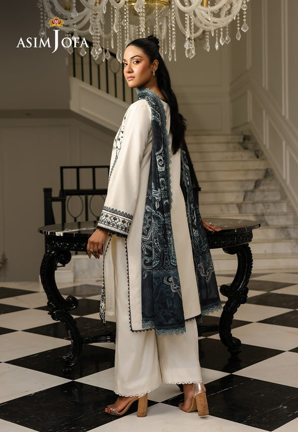 Asim Jofa | Summer Rhapsody | AJMCH-02 EMBROIDERED CAMBRIC by Asim Jofa - Designer Dress  - Type : Ladies Clothes - Available at Libayah - 100% Original 