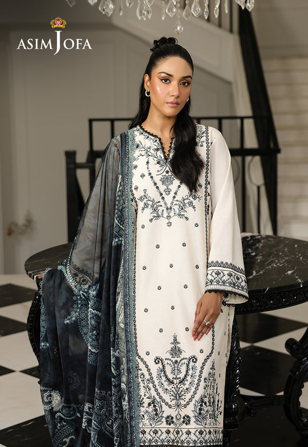 Asim Jofa | Summer Rhapsody | AJMCH-02 EMBROIDERED CAMBRIC by Asim Jofa - Designer Dress  - Type : Ladies Clothes - Available at Libayah - 100% Original 