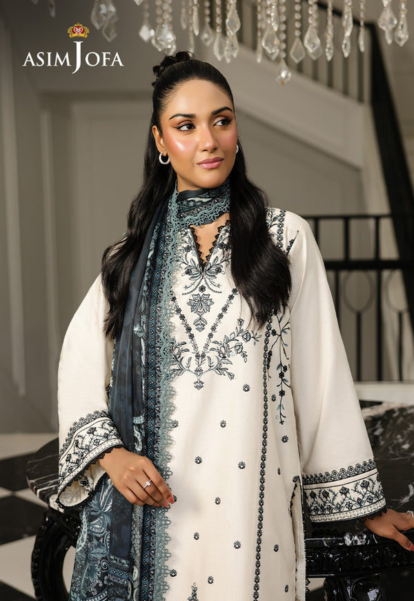 Asim Jofa | Summer Rhapsody | AJMCH-02 EMBROIDERED CAMBRIC by Asim Jofa - Designer Dress  - Type : Ladies Clothes - Available at Libayah - 100% Original 