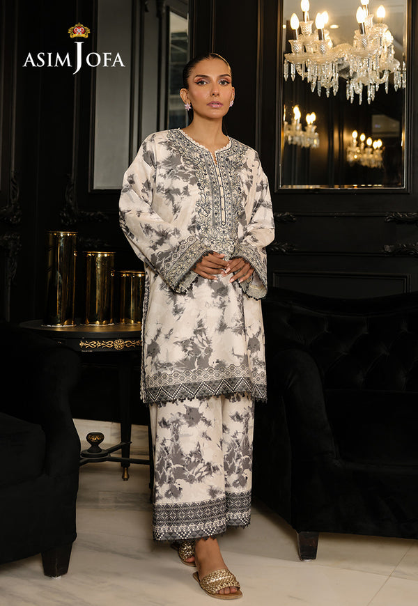 Asim Jofa | Summer Rhapsody | AJMCH-08 EMBROIDERED CAMBRIC by Asim Jofa - Designer Dress  - Type : Ladies Clothes - Available at Libayah - 100% Original 