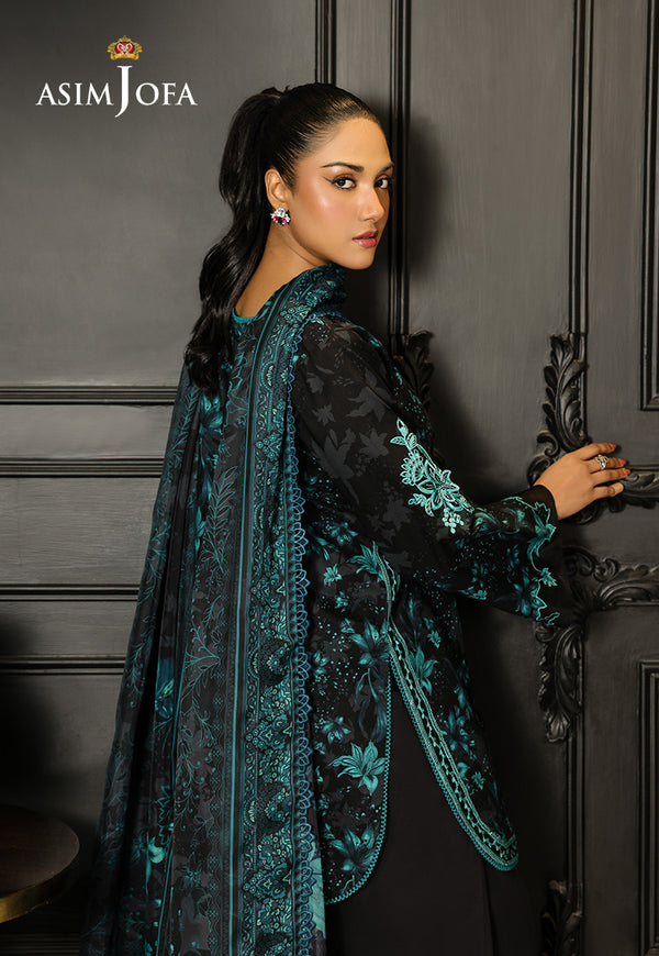 Asim Jofa | Summer Rhapsody | AJMCH-05 EMBROIDERED LAWN by Asim Jofa - Designer Dress  - Type : Ladies Clothes - Available at Libayah - 100% Original 