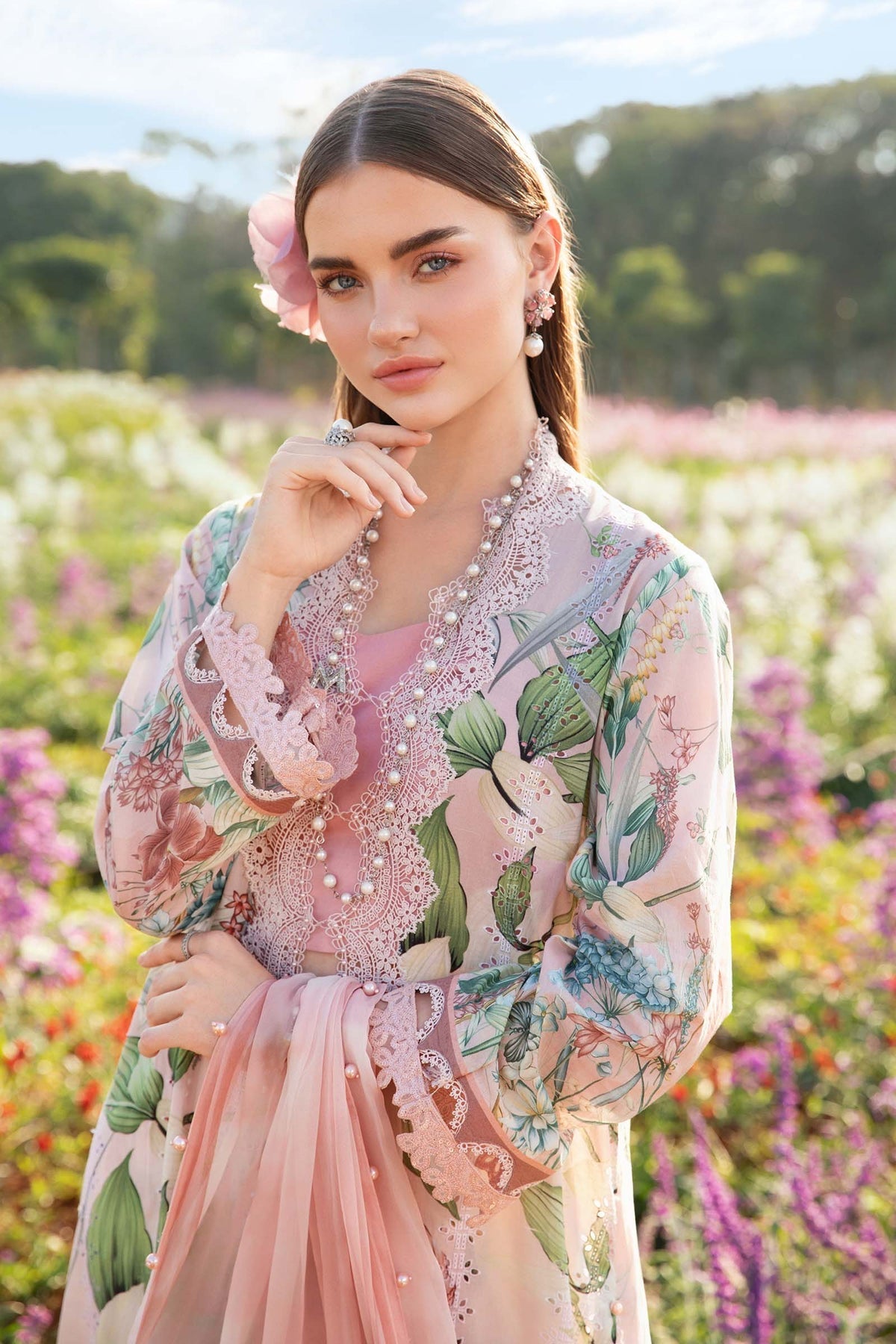 Maria B | M Prints 25 | MPT-2506-B by Maria B - Designer Dress - Type: Ladies Clothes - Available at Libayah - 100% Original