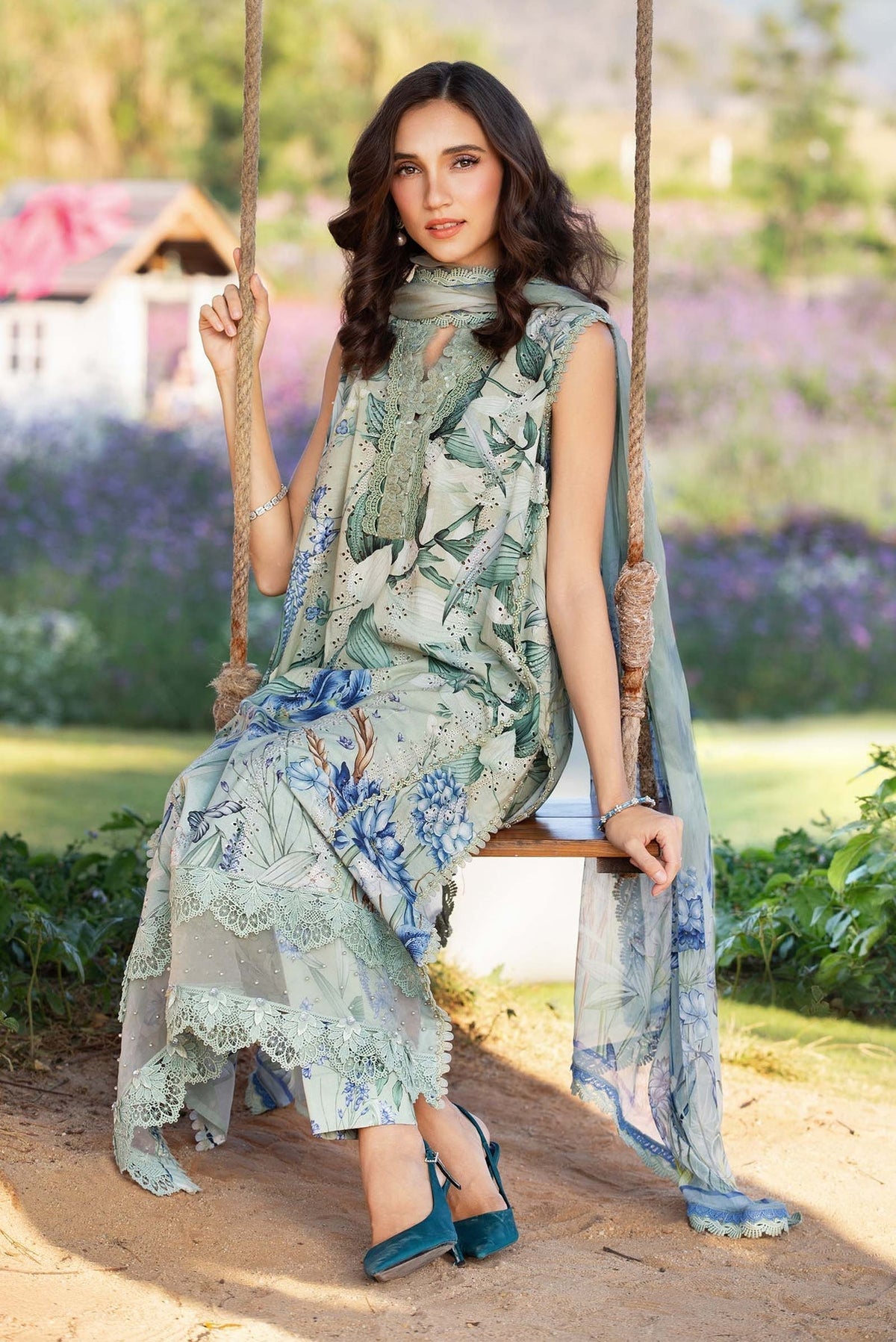 Maria B | M Prints 25 | MPT-2502-B by Maria B - Designer Dress - Type: Ladies Clothes - Available at Libayah - 100% Original