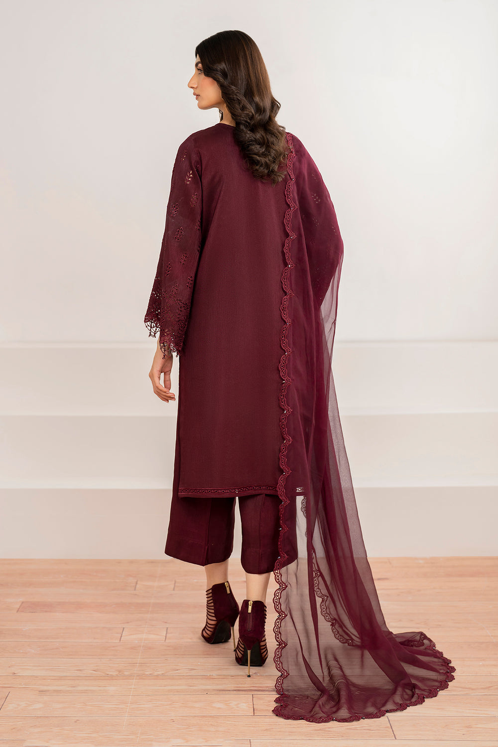 Baroque | Formals Collection | EMBROIDERED CHIFFON UF-690 by Baroque - Designer Dress  - Type : Ladies Clothes - Available at Libayah - 100% Original 