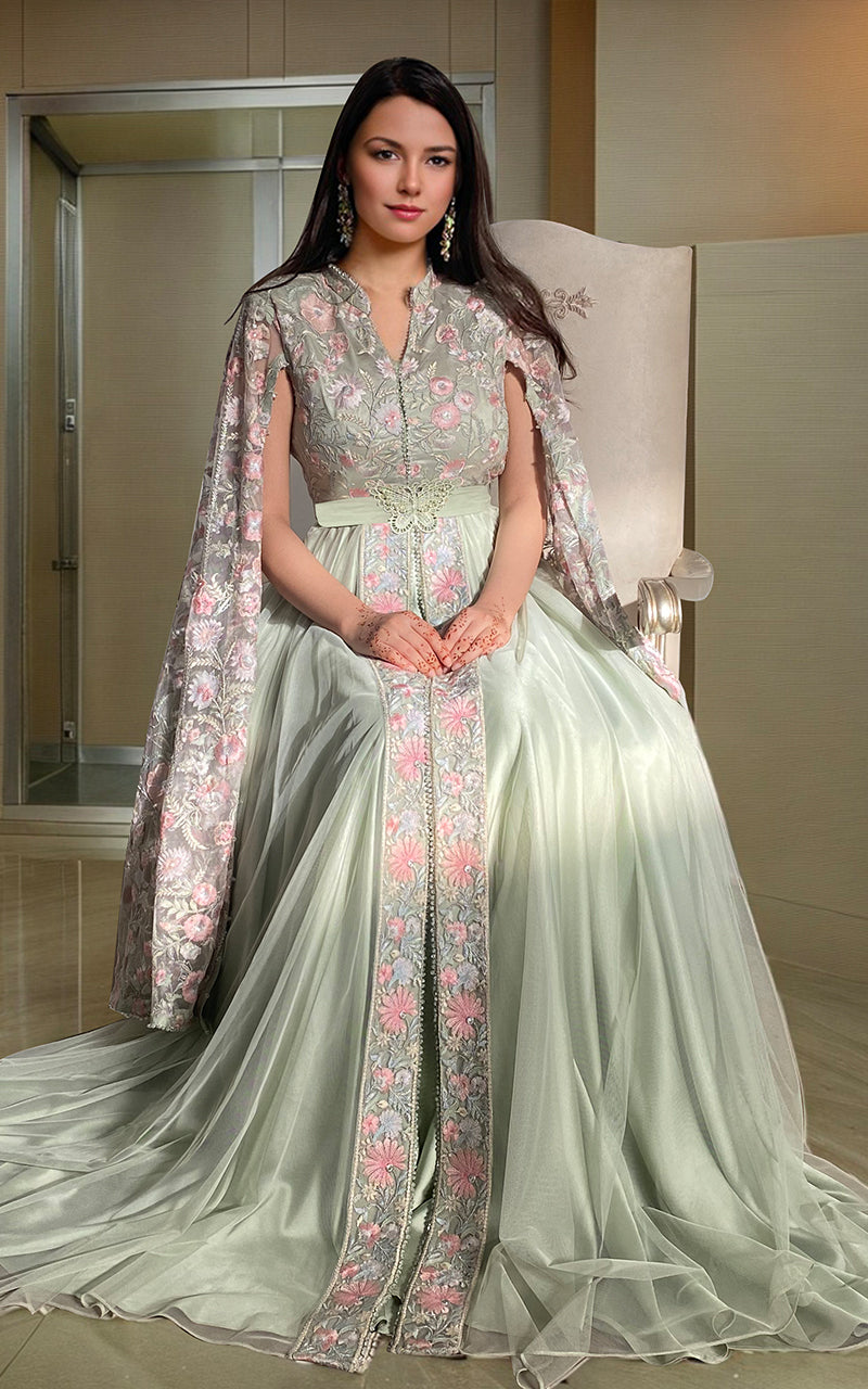 Threads and Motifs | Formal Dresses 25 | Organza Embroidered Maxi by Threads and Motifs - Designer Dress  - Type : Ladies Clothes - Available at Libayah - 100% Original 