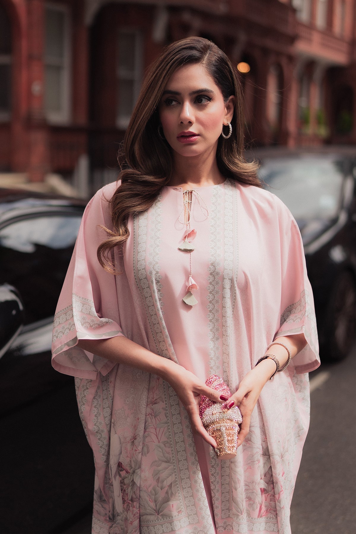 Erum Khan | Kaftan Edit | Fuchsia Fire by Erum Khan - Designer Dress  - Type : Ladies Clothes - Available at Libayah - 100% Original 
