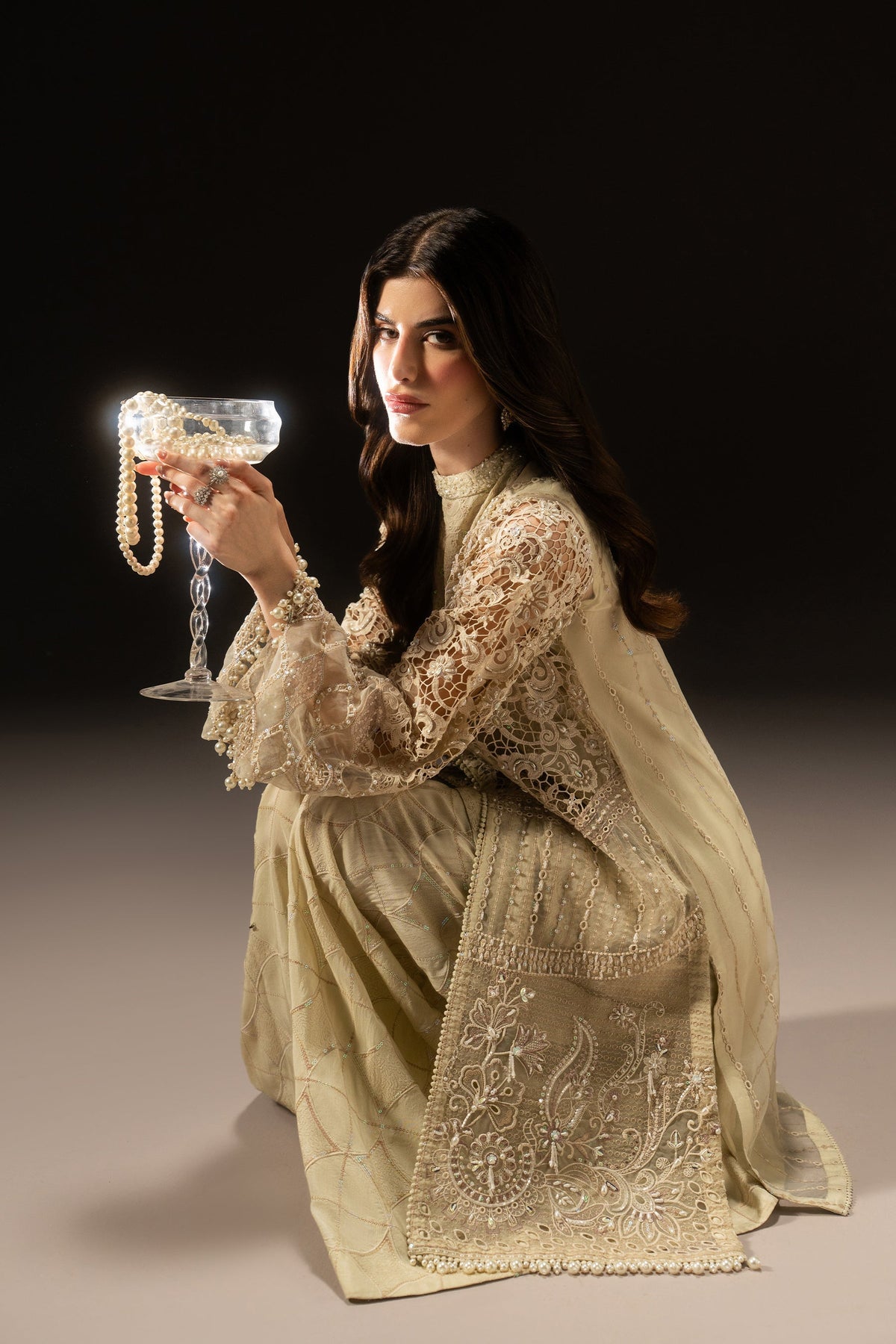 Naqshi | Poetique Party Wears | Varena by Naqshi - Designer Dress  - Type : Ladies Clothes - Available at Libayah - 100% Original 