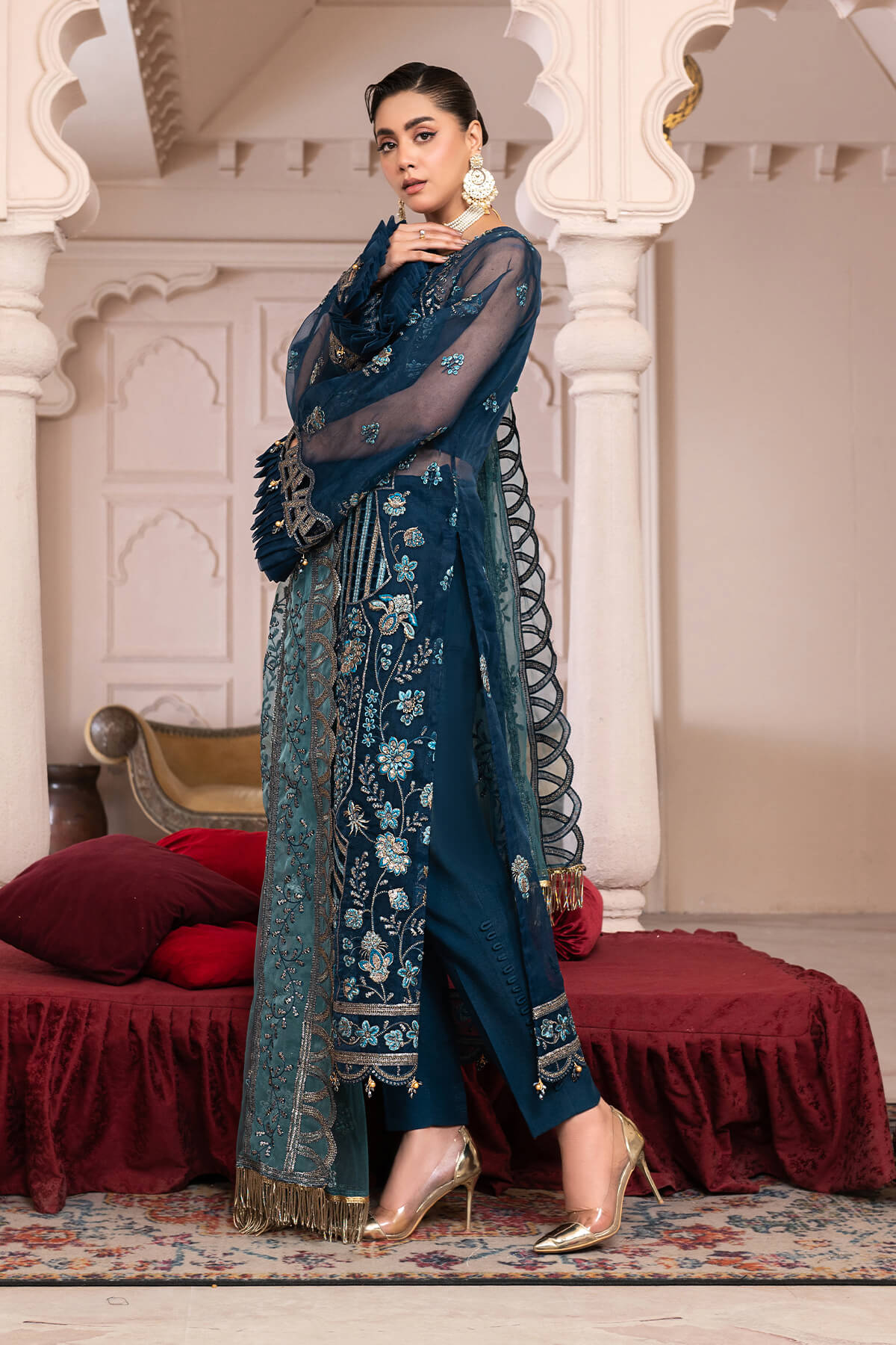 Janique | Luxury Collection 24 | D-002 Blue Contour by Janique - Designer Dress - Type: Ladies Clothes - Available at Libayah - 100% Original