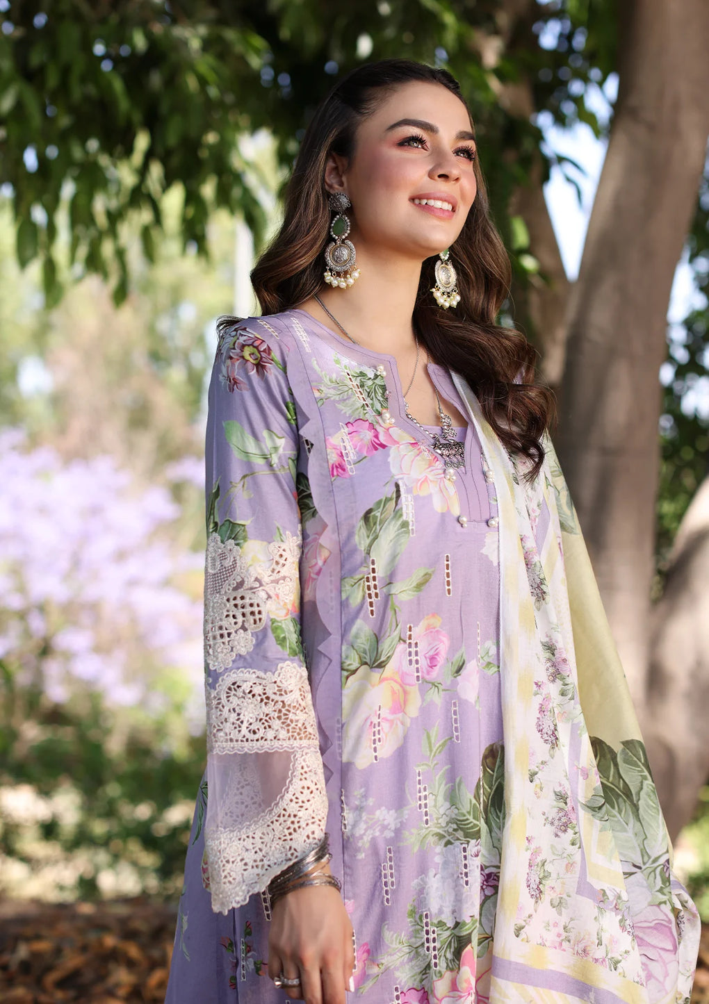 Elaf Premium | Prints Chikankari 24 | 03A LILAC L AMOUR by Elaf Premium - Designer Dress - Type: Ladies Clothes - Available at Libayah - 100% Original