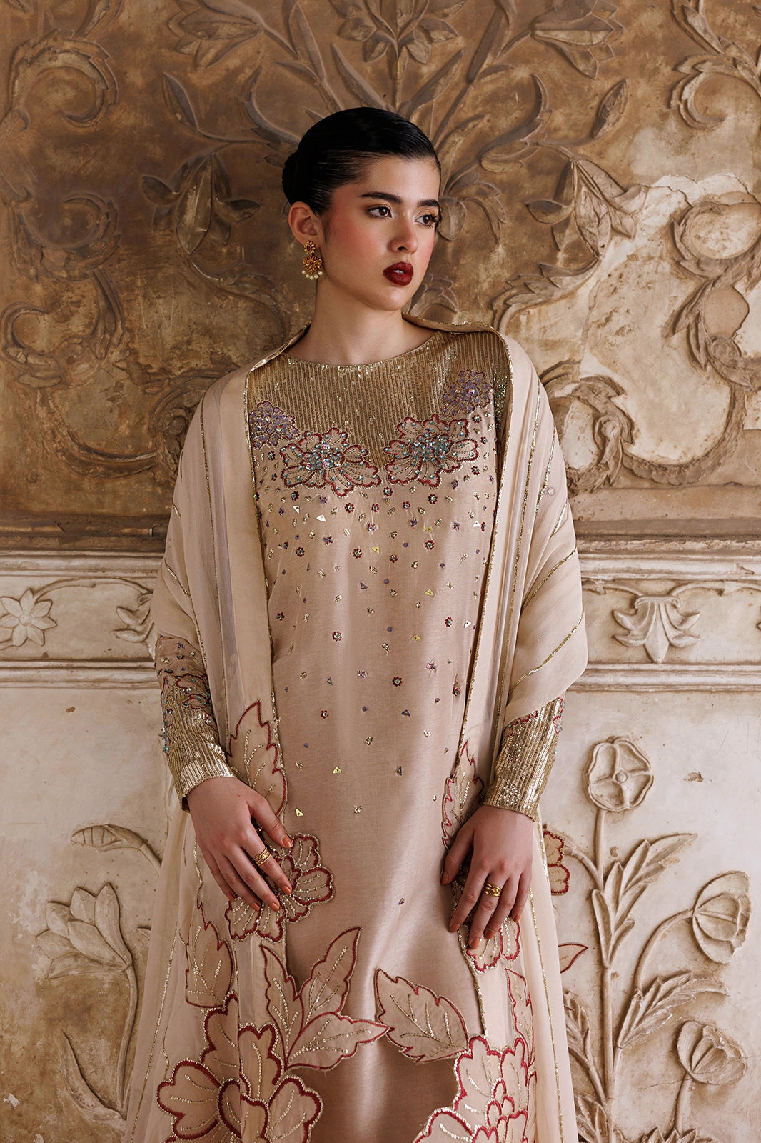 Afrozeh | Basic Pret 26 RTW | NACRE by Afrozeh - Designer Dress  - Type : Ladies Clothes - Available at Libayah - 100% Original 