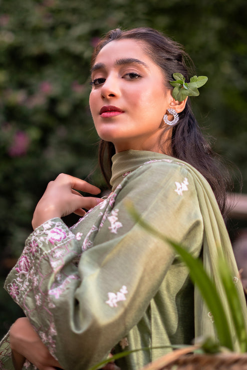 Kross Kulture | Luxury Baharaneh | MINTY GLAZE KLX-00736 by Kross Kulture - Designer Dress - Type: Ladies Clothes - Available at Libayah - 100% Original