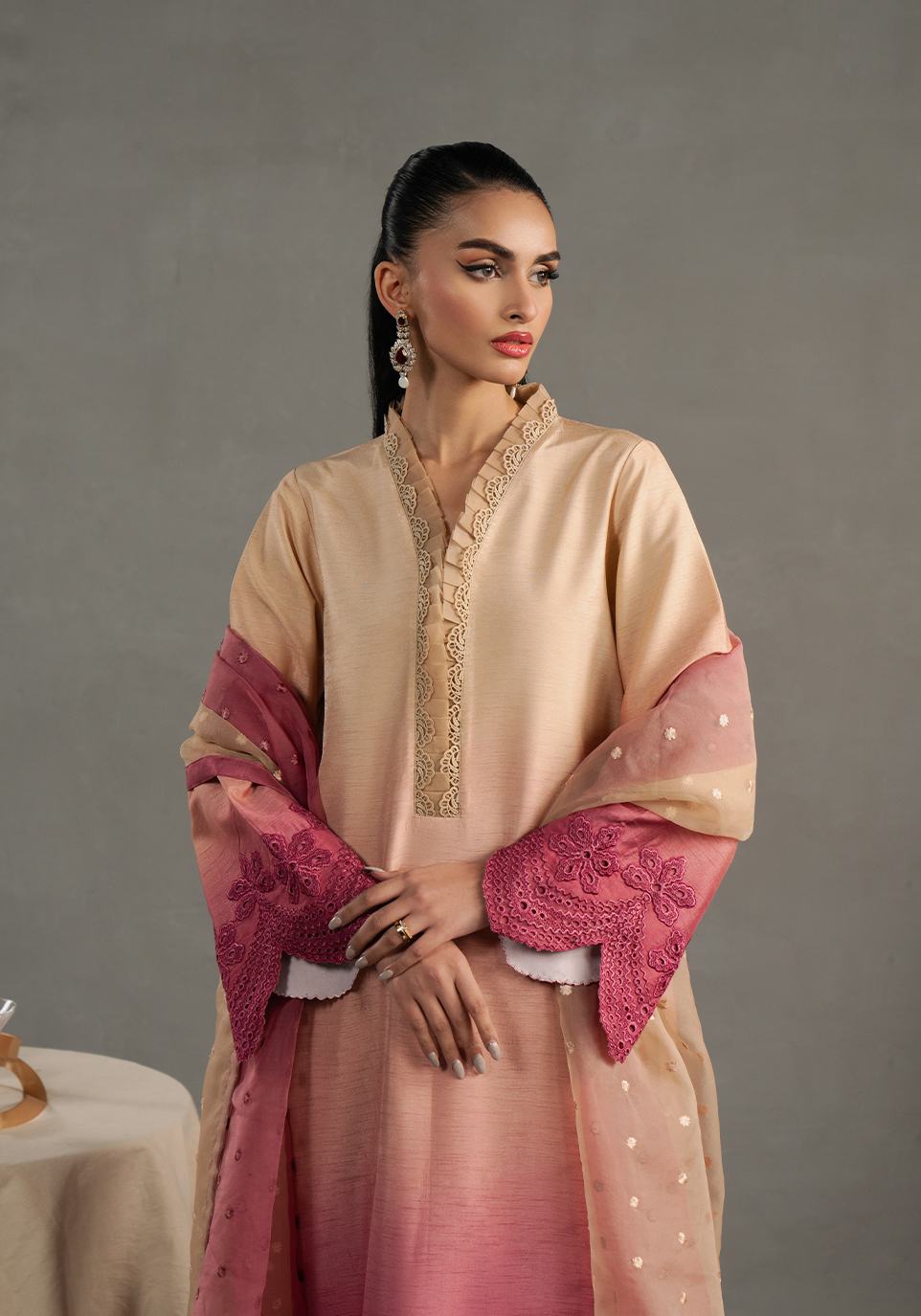 Zarqash | Silk Edit | ZQS 002 Rosèa by Zarqash - Designer Dress - Type: Ladies Clothes - Available at Libayah - 100% Original