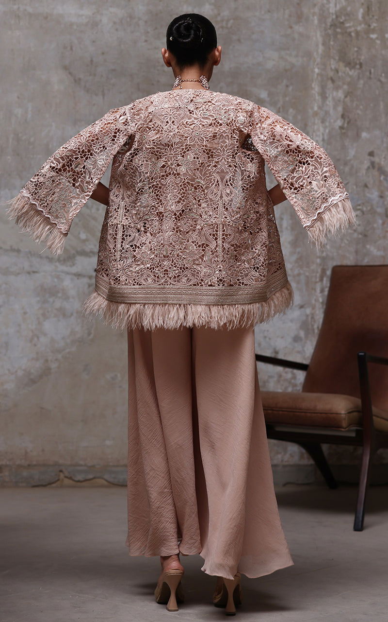 Threads and Motifs | Formal Dresses 25 | Organza Embroidered Jacket With Inner by Threads and Motifs - Designer Dress  - Type : Ladies Clothes - Available at Libayah - 100% Original 