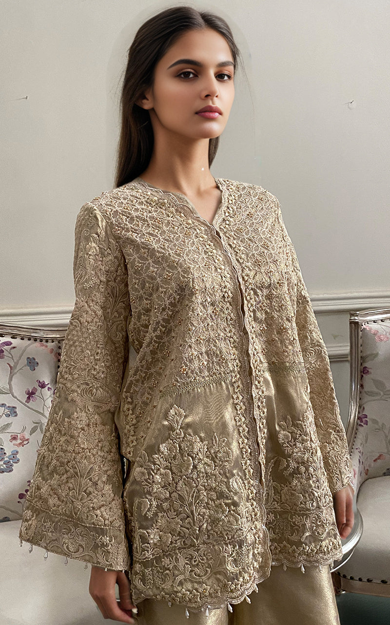 Threads and Motifs | Formal Dresses 25 | Embroidered Jacket With Trouser by Threads and Motifs - Designer Dress  - Type : Ladies Clothes - Available at Libayah - 100% Original 