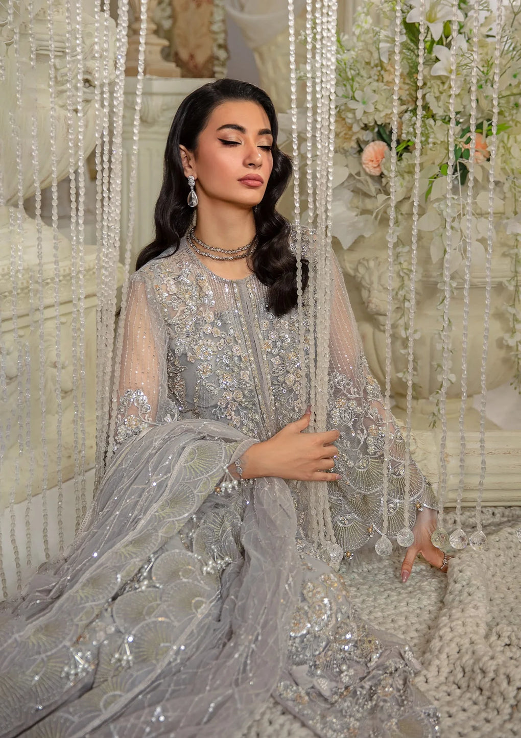 Elaf Premium | Evara Formals 24 | EFE-04 DOVE by Elaf Premium - Designer Dress - Type: The Formal Exhibit - Available at Libayah - 100% Original