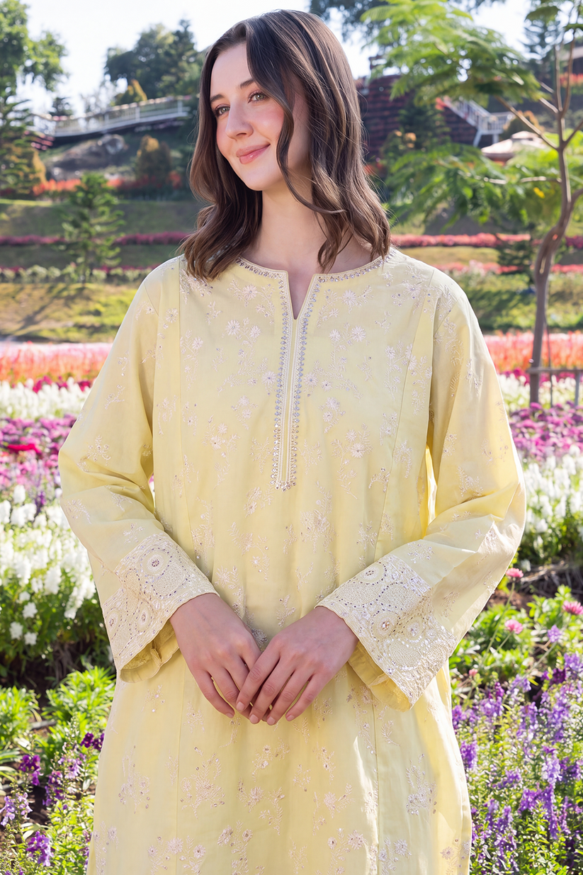 Saad Shaikh | Ease Fall Edit 26 | Muslin by Saad Shaikh - Designer Dress  - Type : Ladies Clothes - Available at Libayah - 100% Original 