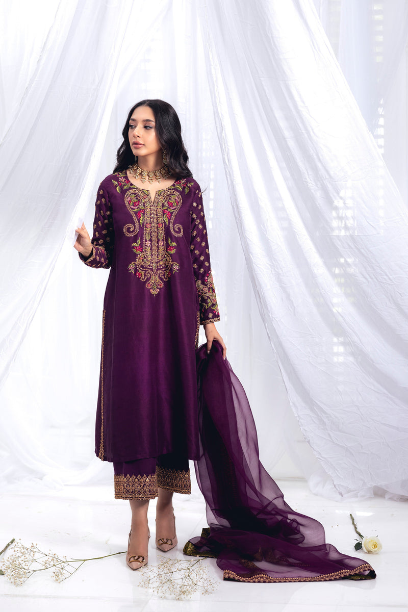 Mina Hasan | Luxury Pret | MHLP-1236 by Mina Hasan - Designer Dress - Type: Ladies Clothes - Available at Libayah - 100% Original
