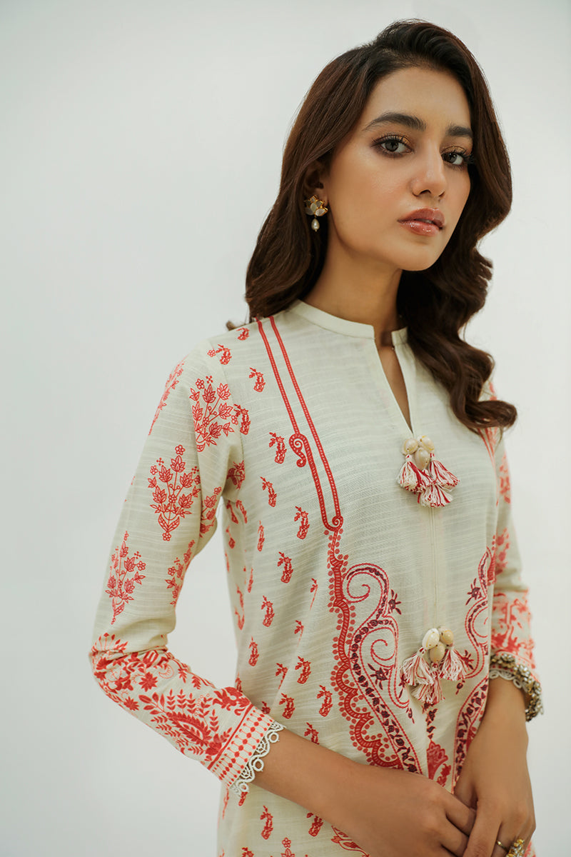 Cross Stitch | Daily Wear | CORAL GLINT by Cross Stitch - Designer Dress - Type: Casuals - Available at Libayah - 100% Original