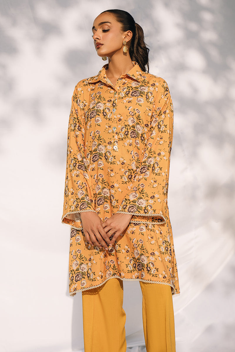 Cross Stitch | Daily Wear | FLORAL GOLD by Cross Stitch - Designer Dress - Type: Casuals - Available at Libayah - 100% Original