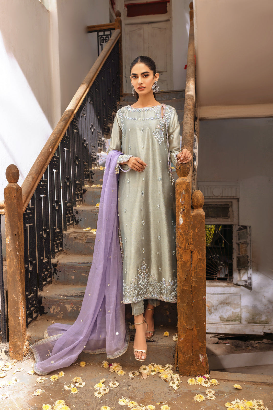 Sana Abbas | Wedding Formals | PISTACHIO by Sana Abbas - Designer Dress - Type: Ladies Clothes - Available at Libayah - 100% Original