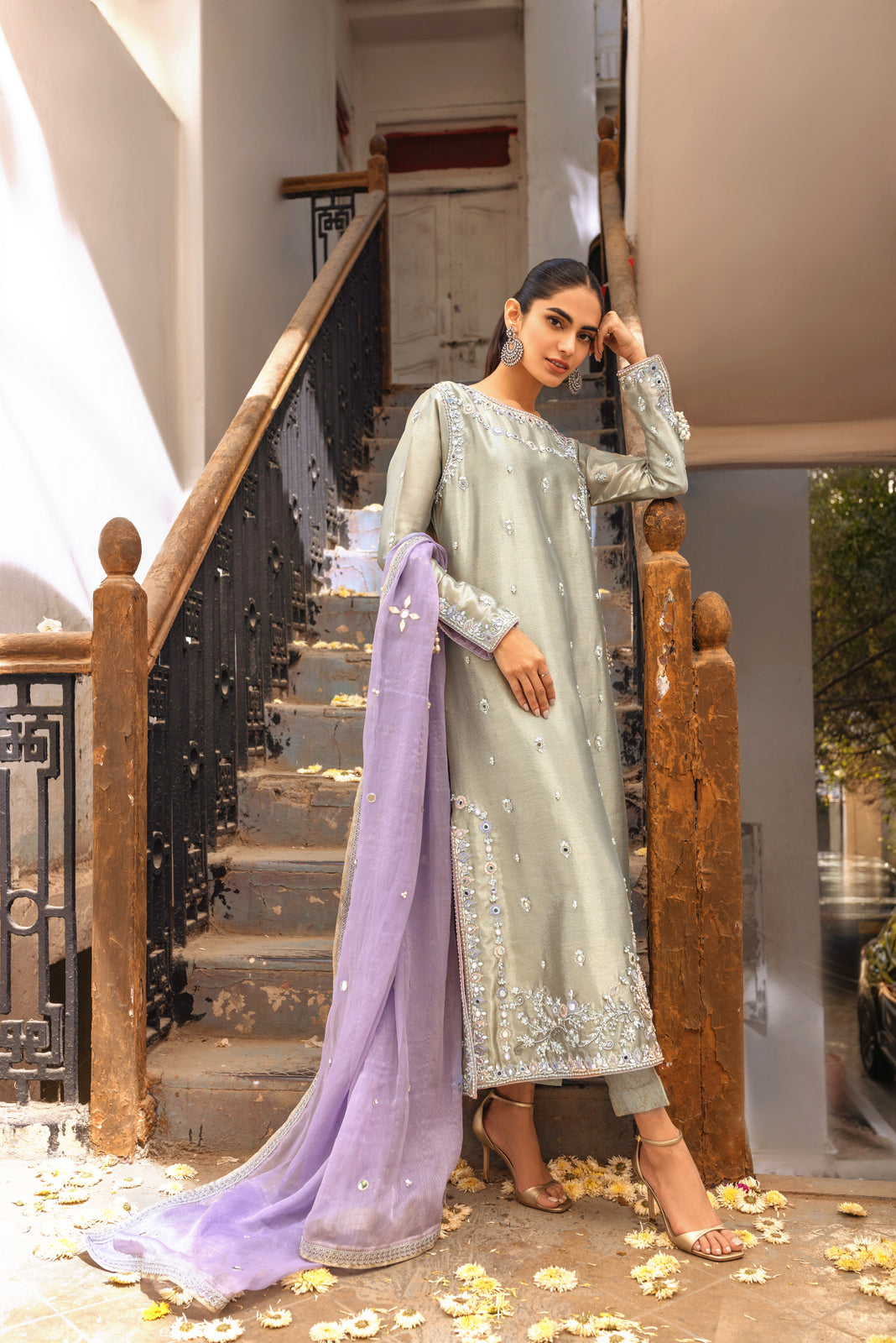 Sana Abbas | Wedding Formals | PISTACHIO by Sana Abbas - Designer Dress - Type: Ladies Clothes - Available at Libayah - 100% Original
