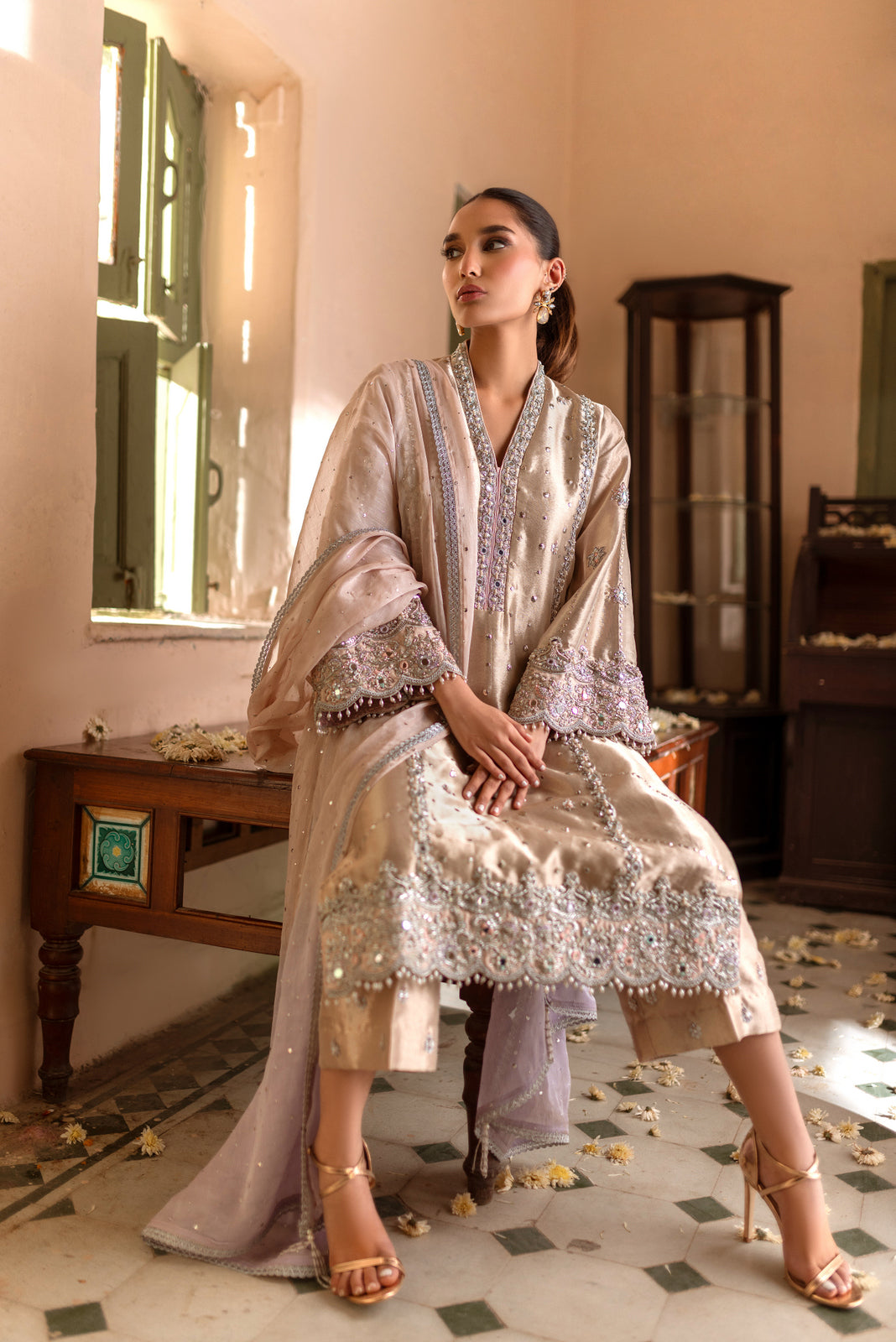 Sana Abbas | Wedding Formals | AZMEH by Sana Abbas - Designer Dress - Type: Ladies Clothes - Available at Libayah - 100% Original