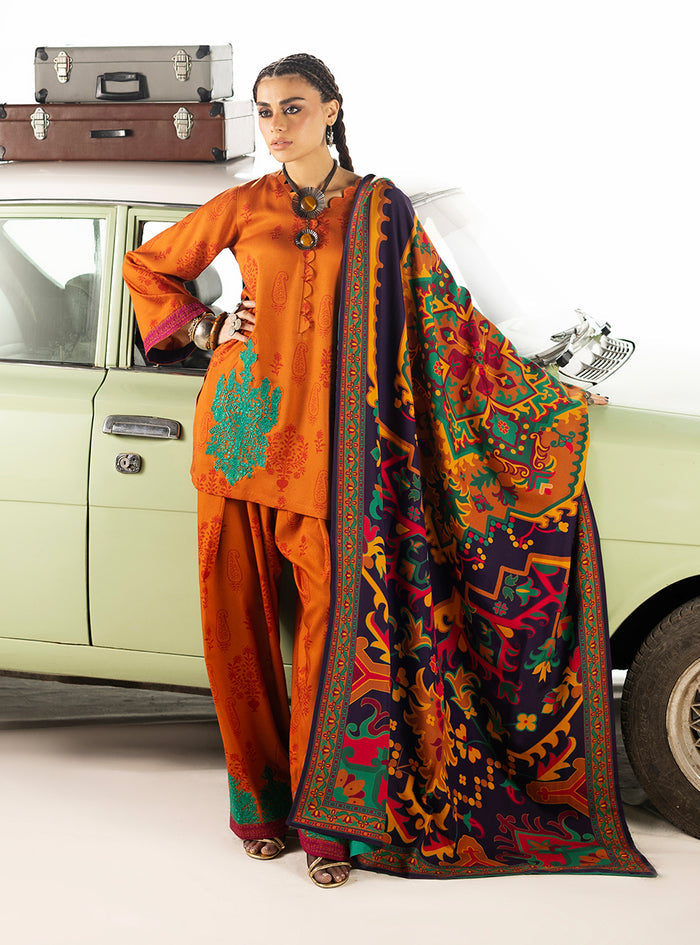 Zainab Chottani | Winter Shawl 25 | Suniva - D3 by Zainab Chottani - Designer Dress  - Type : Ladies Clothes - Available at Libayah - 100% Original 
