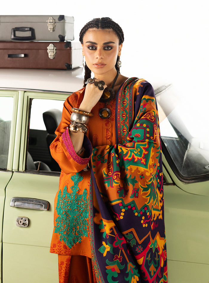 Zainab Chottani | Winter Shawl 25 | Suniva - D3 by Zainab Chottani - Designer Dress  - Type : Ladies Clothes - Available at Libayah - 100% Original 