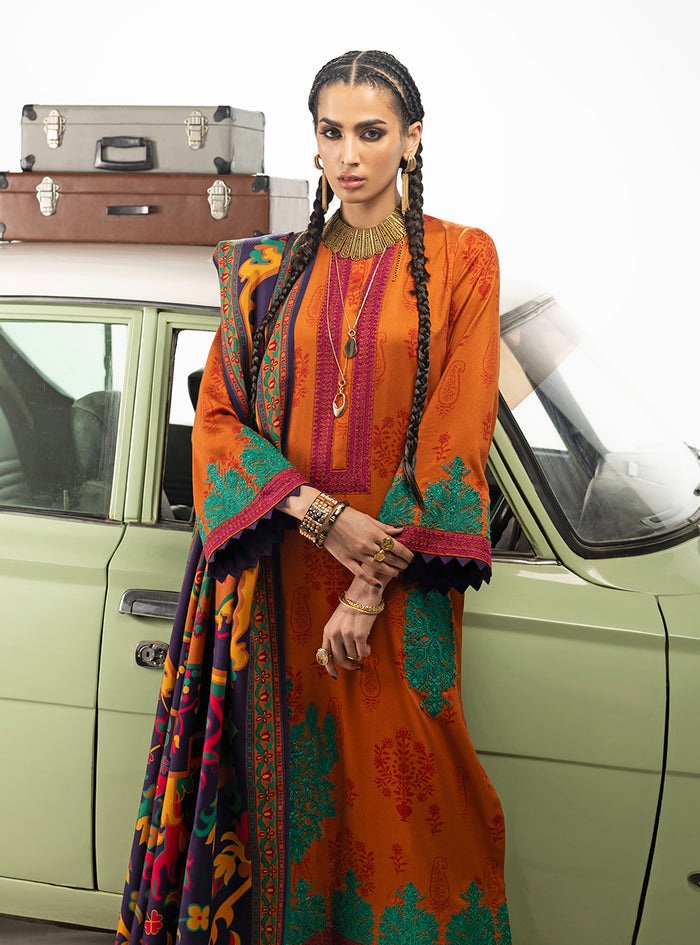 Zainab Chottani | Winter Shawl 25 | Suniva - D3 by Zainab Chottani - Designer Dress  - Type : Ladies Clothes - Available at Libayah - 100% Original 
