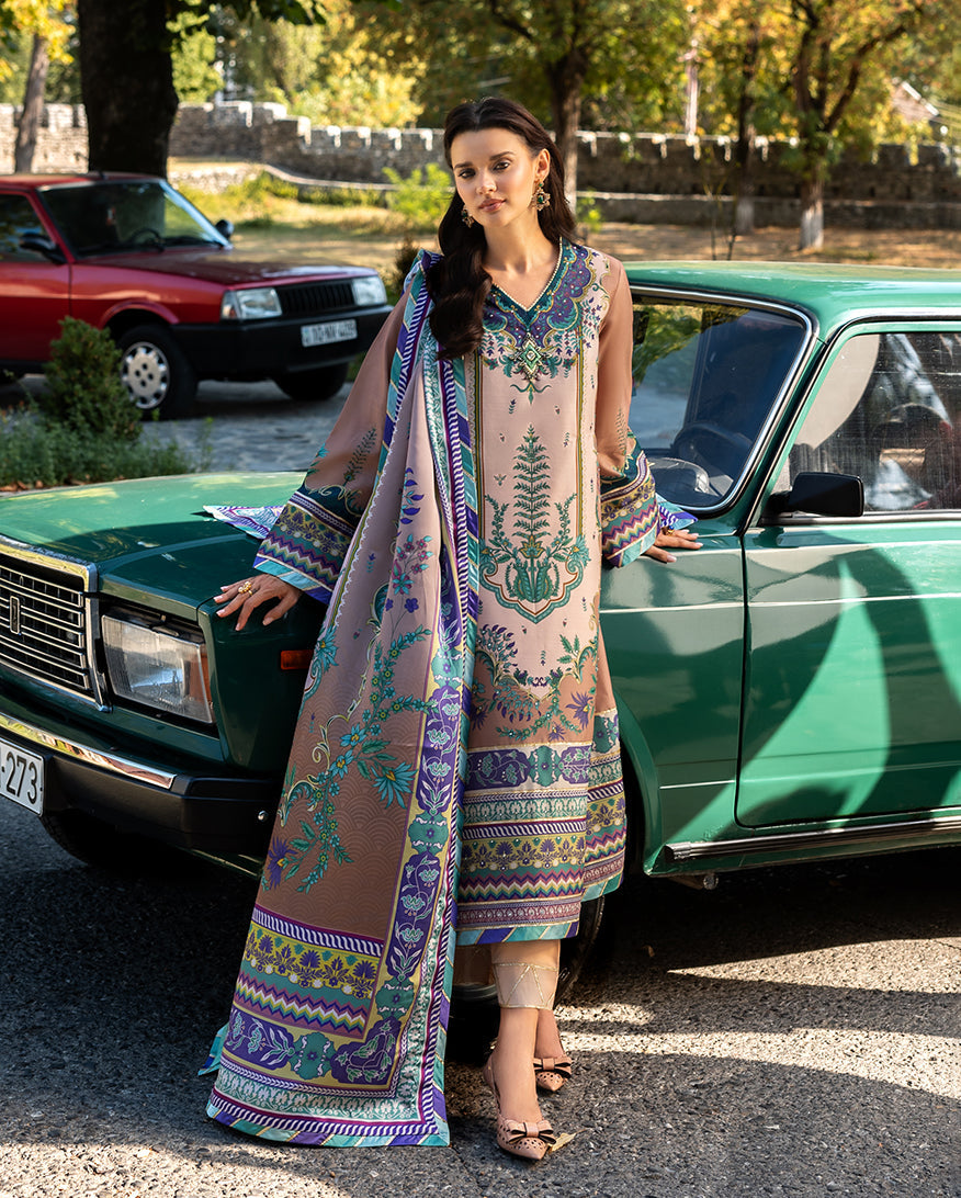 Mushq | Nirvana Printed Silk | Aurora Echo by Mushq - Designer Dress  - Type : Ladies Clothes - Available at Libayah - 100% Original 
