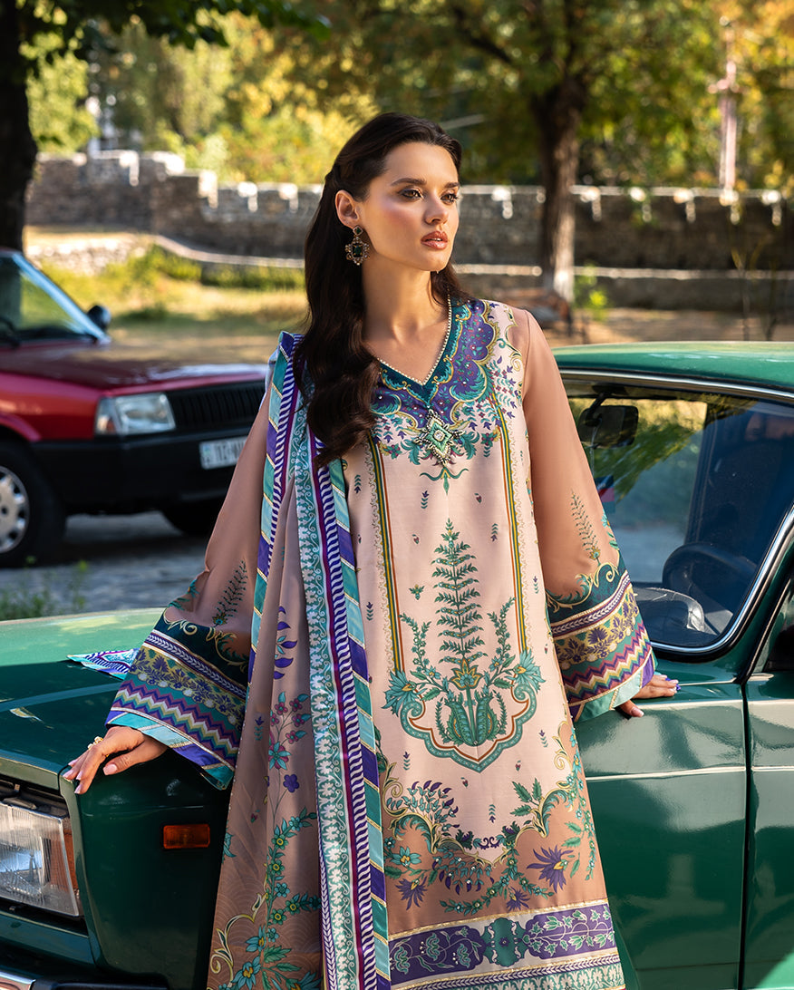 Mushq | Nirvana Printed Silk | Aurora Echo by Mushq - Designer Dress  - Type : Ladies Clothes - Available at Libayah - 100% Original 