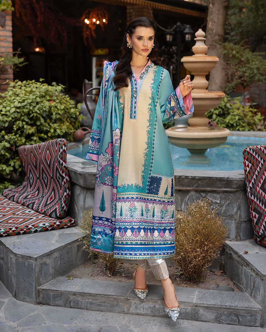 Mushq | Nirvana Printed Silk | Seraphic Dust by Mushq - Designer Dress  - Type : Ladies Clothes - Available at Libayah - 100% Original 