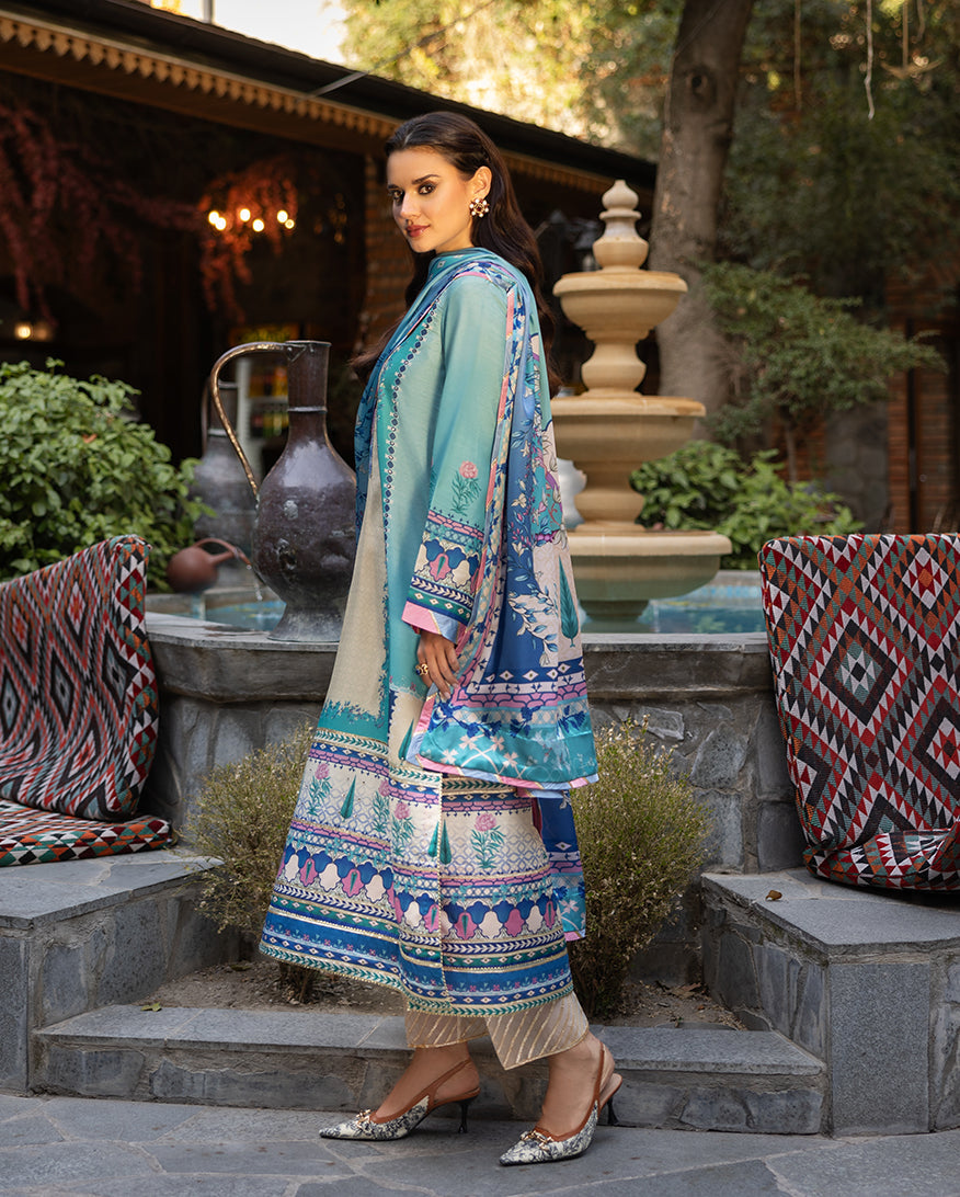 Mushq | Nirvana Printed Silk | Seraphic Dust by Mushq - Designer Dress  - Type : Ladies Clothes - Available at Libayah - 100% Original 